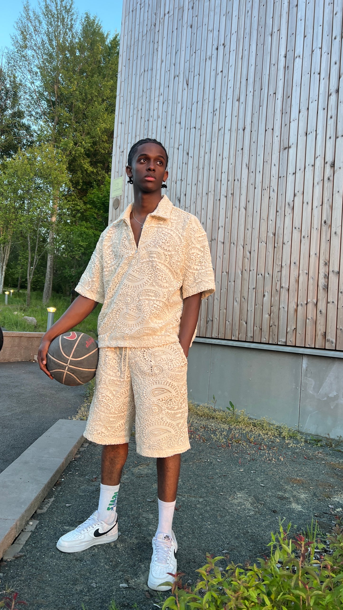 ''Paizley'' | Charcoal Quarter-Zip Shirt