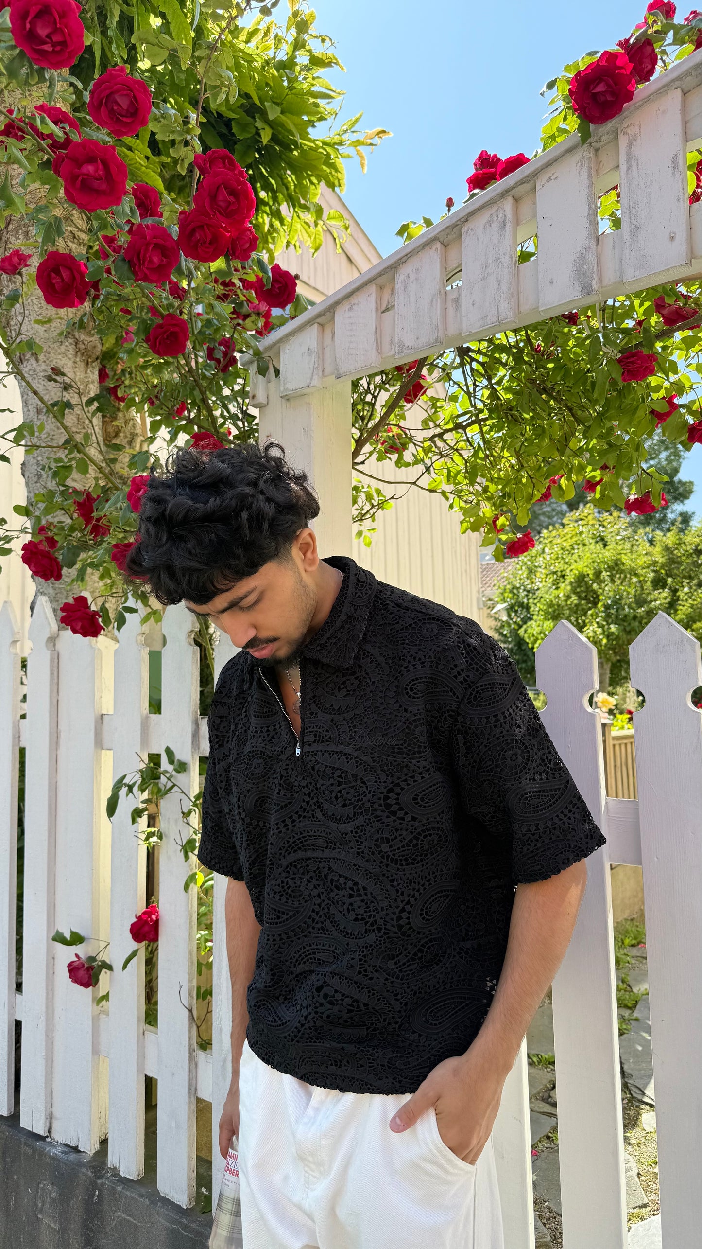 ''Paizley'' | Sand Quarter-Zip Shirt