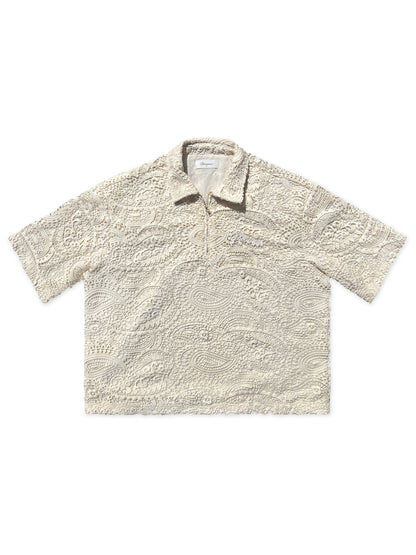 ”Paizley” Quarter- Zip Shirt sand